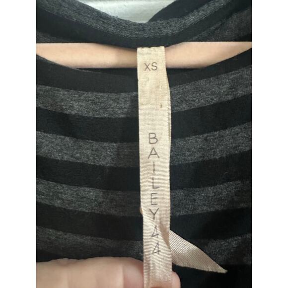 Bailey 44 ANTHROPOLOGIE Striped Tiered Column Bandage Dress Black Gray Sz Small - Picture 4 of 5